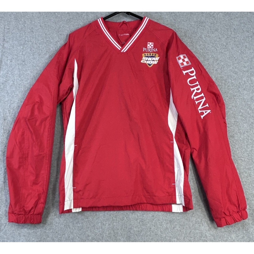 Purina Honor Show Chow Youth XL Red Pullover Windbreaker Sport-Tek Jacket